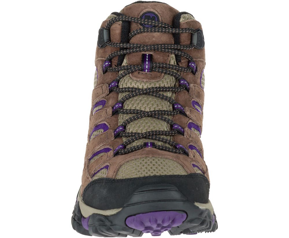 Botas Mujer - Merrell Moab 2 Mid Ventilator Wide Width - Marrones - QGRW-68093